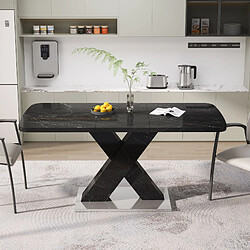 Avis HOMAIRE Table à manger, noire, en noir 160 x 80 x 76,5 cm