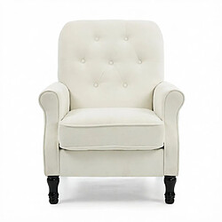 Acheter HOMAIRE Fauteuil en tissu crème 69 x 75 x 90 cm