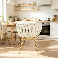 HOMAIRE Chaise de jardin en beige et beige 59.5 x 60.5 x 78 cm pas cher