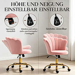 Acheter HOMAIRE Chaise de bureau rose en de 64 × 64 × 90 cm