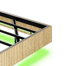 Avis HOMAIRE Lit naturel en fer et panneau de particules
