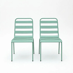 Acheter HOMAIRE Chaise de jardin en acier vert 46 x 58 x 78 cm