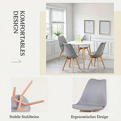 HOMAIRE Chaise en plastique gris 49 x 42 x 83 cm pas cher