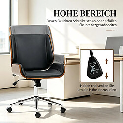 HOMAIRE Chaise de bureau noir en Nylon et acier et bois de 60 × 60 × 96 cm pas cher