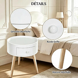 Acheter HOMAIRE Table d'appoint en mdf blanc 38 x 38 x 45 cm