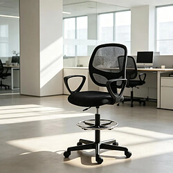 Avis HOMAIRE Chaise de bureau noir en Nylon de 58 × 58 × 103 cm