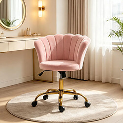 Avis HOMAIRE Chaise de bureau rose en de 64 × 64 × 90 cm