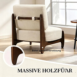 Acheter HOMAIRE Fauteuil crème en polyester 73,5 x 72 x 81 cm