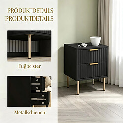 Acheter HOMAIRE Table d'appoint en métal, décor bois et panneau de particules noir en mdf 40 x 39 x 48 cm