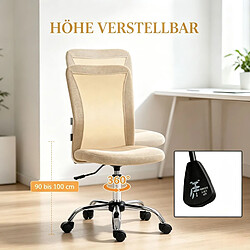 Acheter HOMAIRE Chaise beige en tissu, mesh, métal 43 x 58 x 100 cm