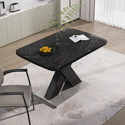 Acheter HOMAIRE Table à manger, noire, en noir 160 x 80 x 76,5 cm