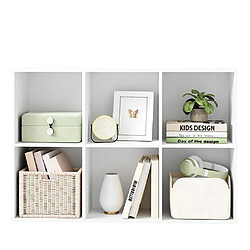 Acheter HOMAIRE Bibliothèque en bois blanc avec rangement 29 x 59,6 x 89 cm