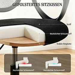 HOMAIRE Chaise de bureau noir en Nylon de 58 × 58 × 103 cm pas cher