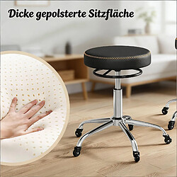 HOMAIRE Chaise de bureau noir en métal et PU de 49 × 49 × 58 cm pas cher