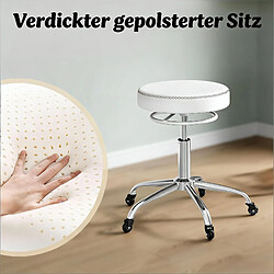 HOMAIRE Chaise de bureau blanc en métal et PU de 49 × 49 × 58 cm pas cher