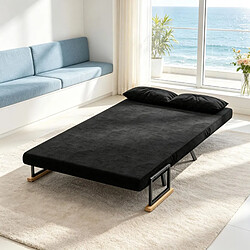 Avis HOMAIRE Fauteuil noir en acier et velours 102 x 73 x 81 cm