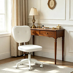 Avis HOMAIRE Chaise de bureau blanc en Nylon et polyuréthane de 46 × 46 × 92 cm