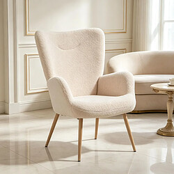 Avis HOMAIRE Fauteuil en beige et acier beige, dimensions 71 x 74 x 94.5 cm