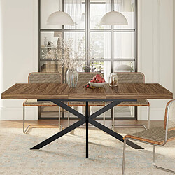 Acheter HOMAIRE Table à manger extensible, noyer, en mdf 180 x 80 x 76 cm