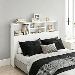 Avis HOMAIRE Lit blanc en décor bois et panneau de particules de 19 × 19 × 103.5 cm