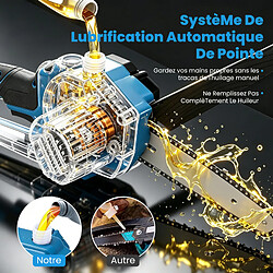 Mini Tronçonneuse à Batterie 6 et 8 Pouces–Mini Tronçonneuse Électrique Sans Fil, 2 * 4,0Ah 21V Batterie, Moteur Sans Balais pas cher