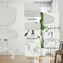 HOMAIRE Chaise de bureau blanc en Nylon et polyuréthane de 46 × 46 × 92 cm pas cher