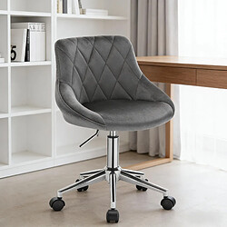 Avis HOMAIRE Chaise de bureau gris en métal et de 37.5 × 37.5 × 77 cm