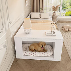 Avis HOMAIRE Lit blanc en décor bois de 265 x 94 x 60 cm