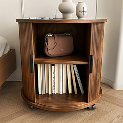 Acheter HOMAIRE Table de chevet nogal en décor bois de 60 x 60 x 60 cm