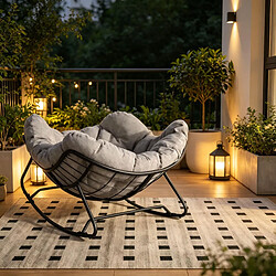 HOMAIRE Fauteuil en gris clair gris 102,5 x 75 x 77 cm pas cher