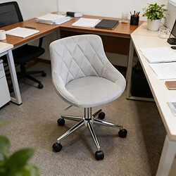 Acheter HOMAIRE Chaise de bureau gris clair en métal et de 37.5 × 37.5 × 77 cm