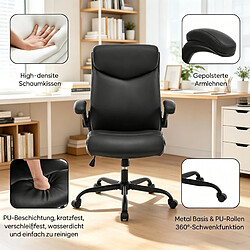 Acheter HOMAIRE Chaise de bureau noir en métal et plastique et PU de 50 × 50 × 113 cm