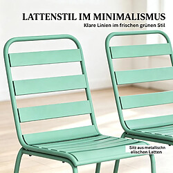 HOMAIRE Chaise de jardin en acier vert 46 x 58 x 78 cm pas cher