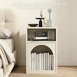 Acheter HOMAIRE Table d'appoint en mdf bois crème 40 x 30 x 60 cm