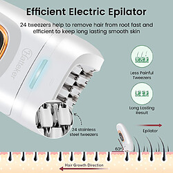 Avis Hatteker HT-582 2-en-1 Épilateur et rasoir pour femmes , sans fil, rechargeable par USB, 2 vitesses, blanc