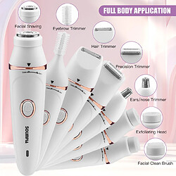 Avis HATTEKER HT-518 Épilateur femmes rasoir le visage, les sourcils et le nez, sans filblanc