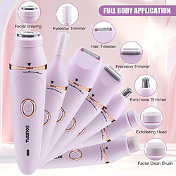 Avis HATTEKER HT-518 Épilateur femmes rasoir le visage, les sourcils et le nez, sans fil rose