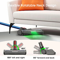 Tête de brosse de remplacement anti-emmêlement pour aspirateurs Dyson V7, V8, V10, V11 et V15 — Compatible tapis et sols durs — Noir pas cher