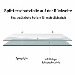 Generic Home Miroir Salle de Bain Sans Cadre 100x75 cm en Verre Argenté avec Film Anti-éclats pas cher