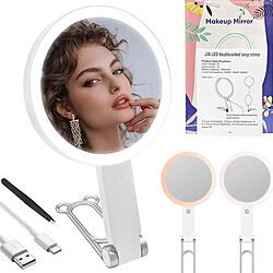 Acheter INF Miroir de Maquillage LED avec Support Ours - Grossissement 30x, Portable & Rechargeable Wh