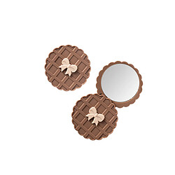 Avis INF Miroir de Poche Rotatif Motif Gaufre - Miroir Maquillage Rond HD Portable, Miroir à Main C