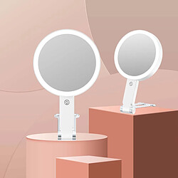 INF Miroir de Maquillage LED avec Support Ours - Grossissement 30x, Portable & Rechargeable Wh pas cher