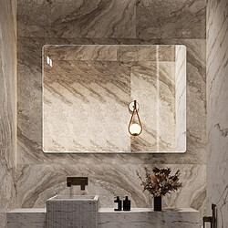 Avis Generic Home Miroir Salle de Bain Sans Cadre 100x75 cm en Verre Argenté avec Film Anti-éclats