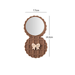 Acheter INF Miroir de Poche Rotatif Motif Gaufre - Miroir Maquillage Rond HD Portable, Miroir à Main C