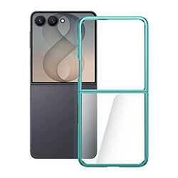 Avizar Coque pour Galaxy Z Flip 8 Articulée avec Ancrage et Contour Chromé Vert pas cher