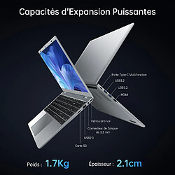 VANWIN PC Portable 15,6" FHD IPS - Intel Pentium Gold 6500Y - 512Go SSD - 16Go RAM - Win 11 Pro pas cher