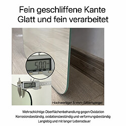 Acheter Generic Home Miroir Salle de Bain Sans Cadre 100x75 cm en Verre Argenté avec Film Anti-éclats
