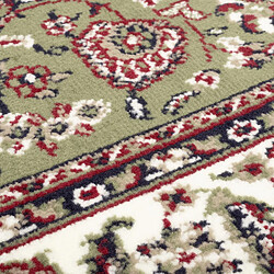 Acheter UnAmourDeTapis Tapis d'orient 160 x 225 cm, Vert, Beige, Bordeaux, Motif Oriental, LYN1 NOMED, Design Tissé Authentique Et Chaleureux