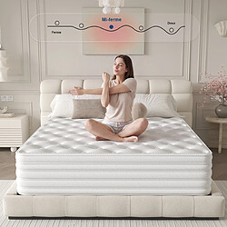 Acheter DEWINNER Matelas 140x190x28 cm, fermeté moyenne H3/H4,matelas hybride à ressorts ensachés