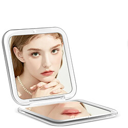 Avis INF Miroir de Maquillage Grossissant 20X Blanc - Miroir de Poche Pliant Double Face Compact po